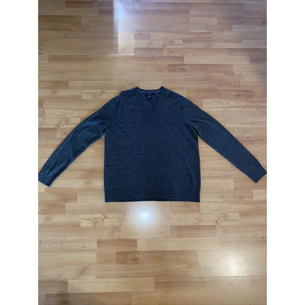 Banana Republic Brown Charcoal Gray Silk Cashmere Blend Lightweight Sweater - XL